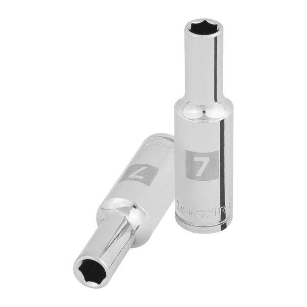 D-3807-HM-L Dado largo de 7 mm, 6 puntas, cuadro 3/8", Truper