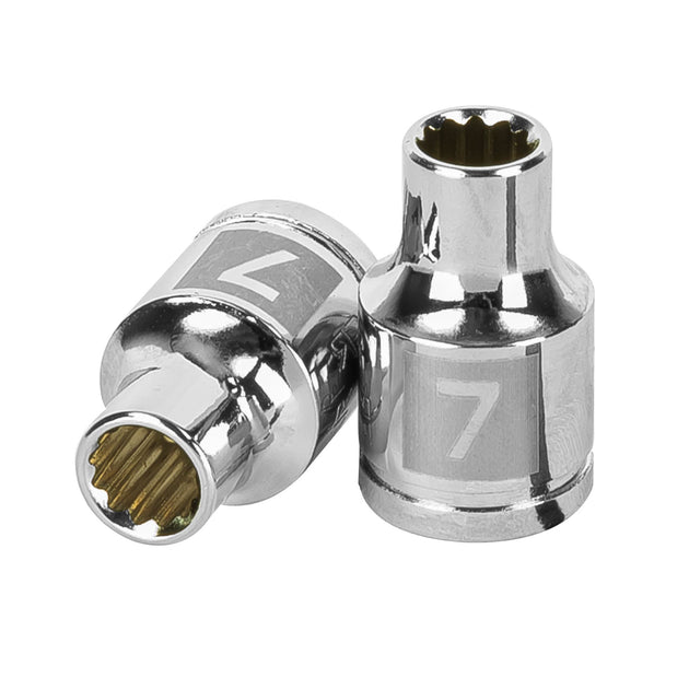 D-3807-M Dado de 7 mm, 12 puntas, cuadro 3/8", Truper