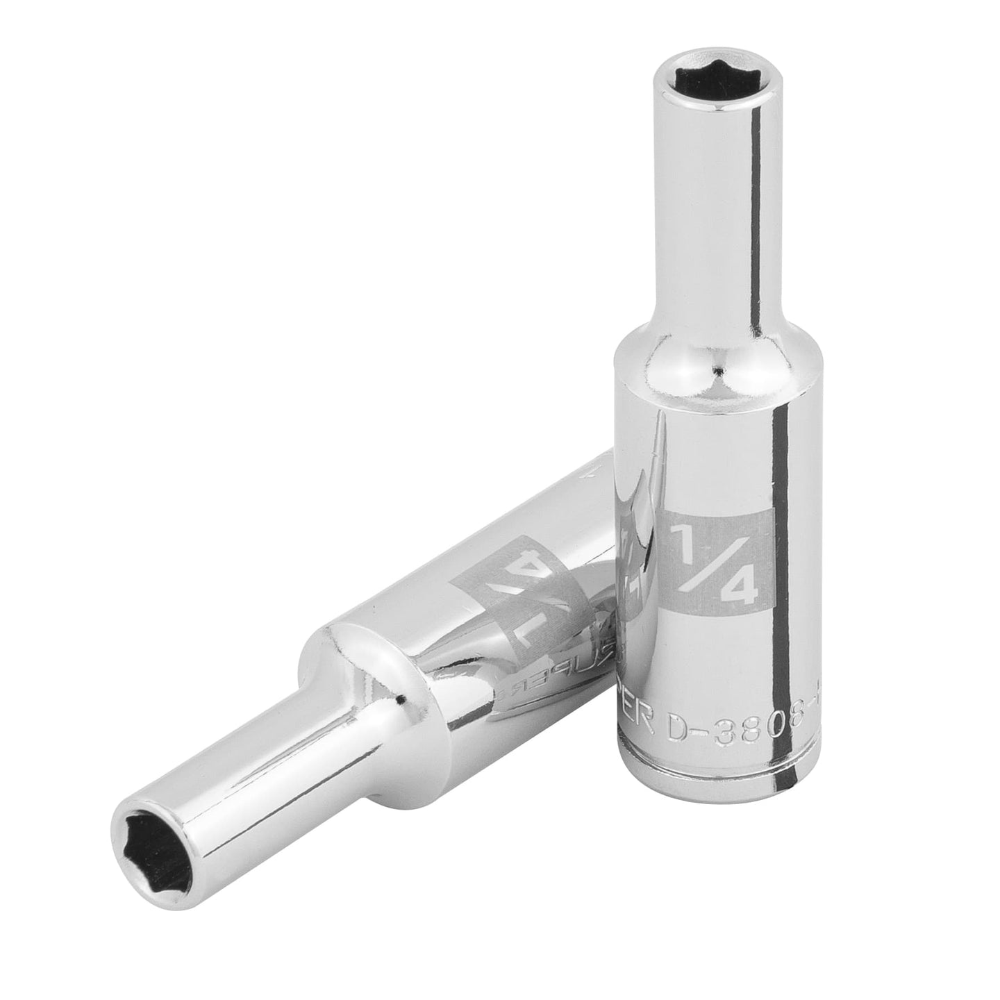 D-3808-HL Dado largo de 1/4", 6 puntas, cuadro 3/8", Truper