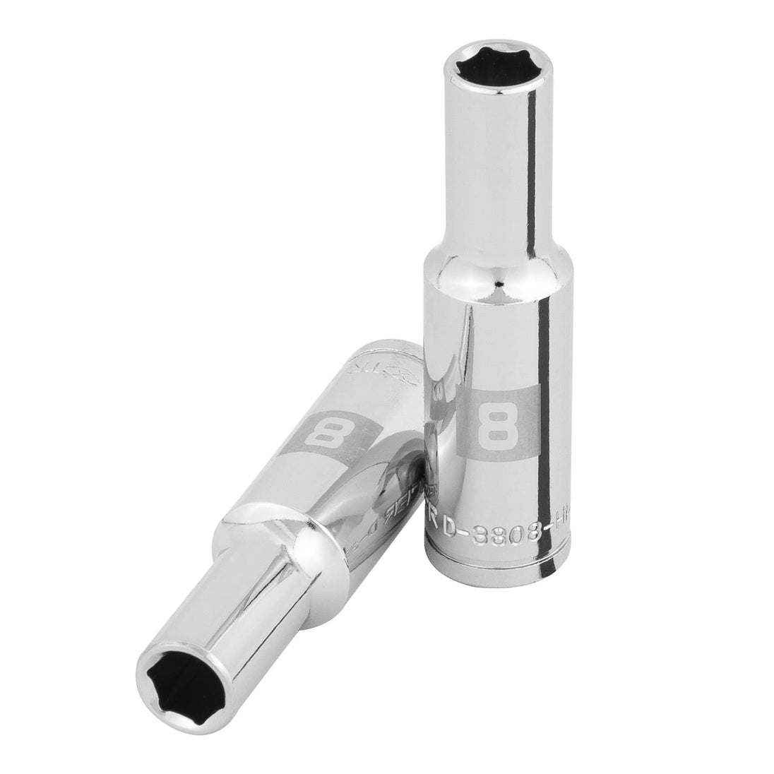 D-3808-HM-L Dado largo de 8 mm, 6 puntas, cuadro 3/8", Truper