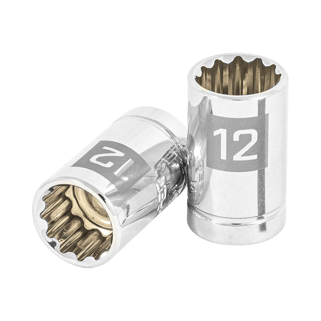 D-3812-M Dado de 12 mm, 12 puntas, cuadro 3/8", Truper