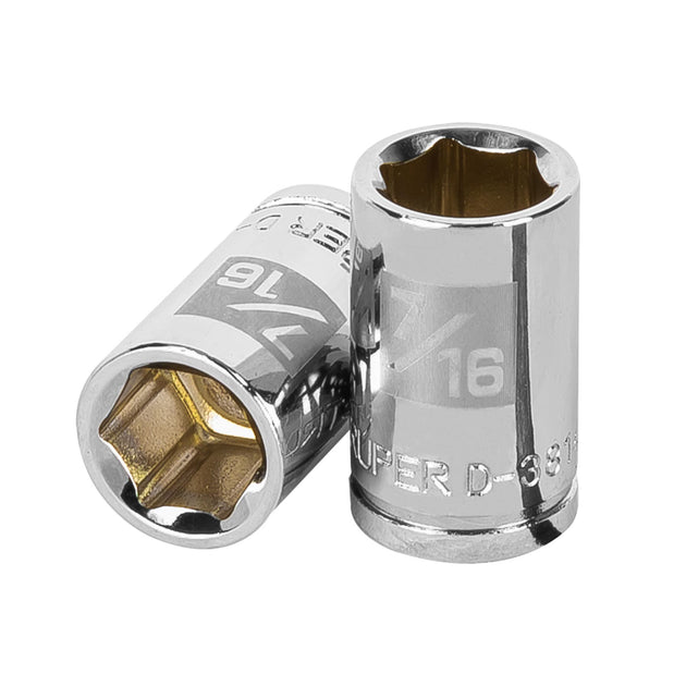 D-3814-H Dado de 7/16", 6 puntas, cuadro 3/8", Truper