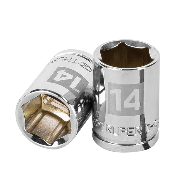 D-3814-HM Dado de 14 mm, 6 puntas, cuadro 3/8", Truper