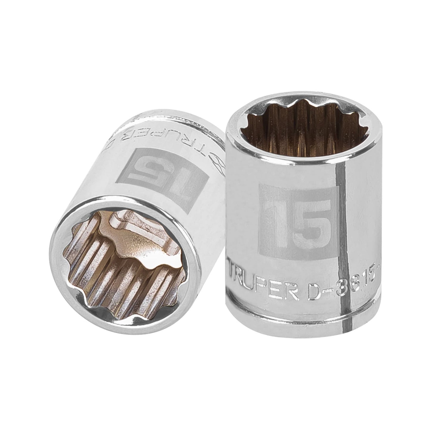 D-3815-M Dado de 15 mm, 12 puntas, cuadro 3/8", Truper