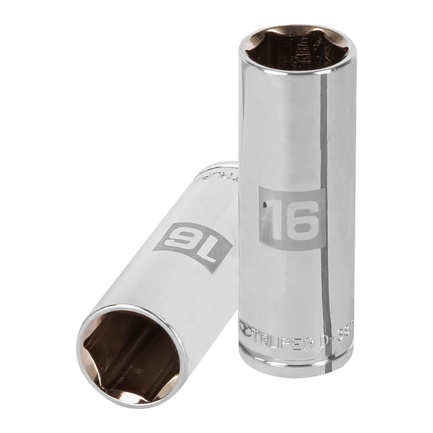 D-3816-HM-L Dado largo de 16 mm, 6 puntas, cuadro 3/8", Truper
