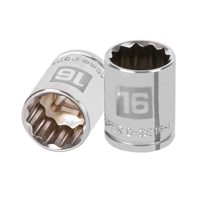 D-3816-M Dado de 16 mm, 12 puntas, cuadro 3/8", Truper