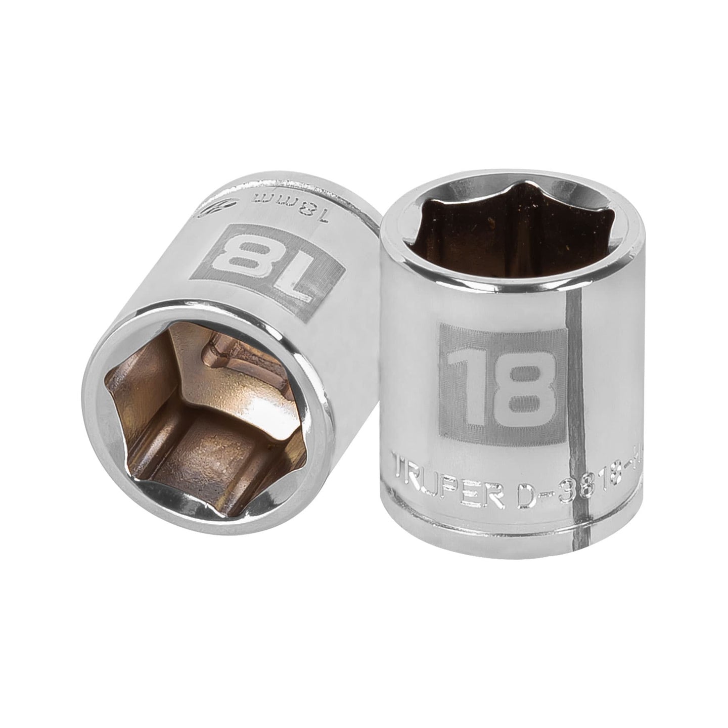 D-3818-HM Dado de 18 mm, 6 puntas, cuadro 3/8", Truper