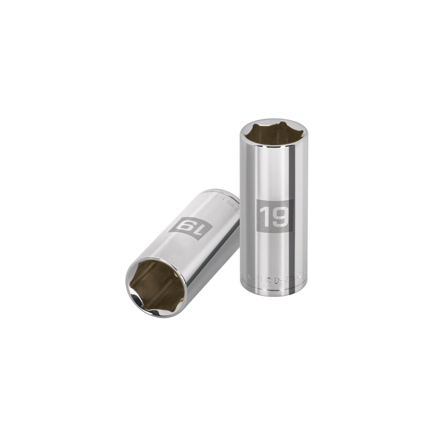 D-3819-HM-L Dado largo de 19 mm, 6 puntas, cuadro 3/8", Truper