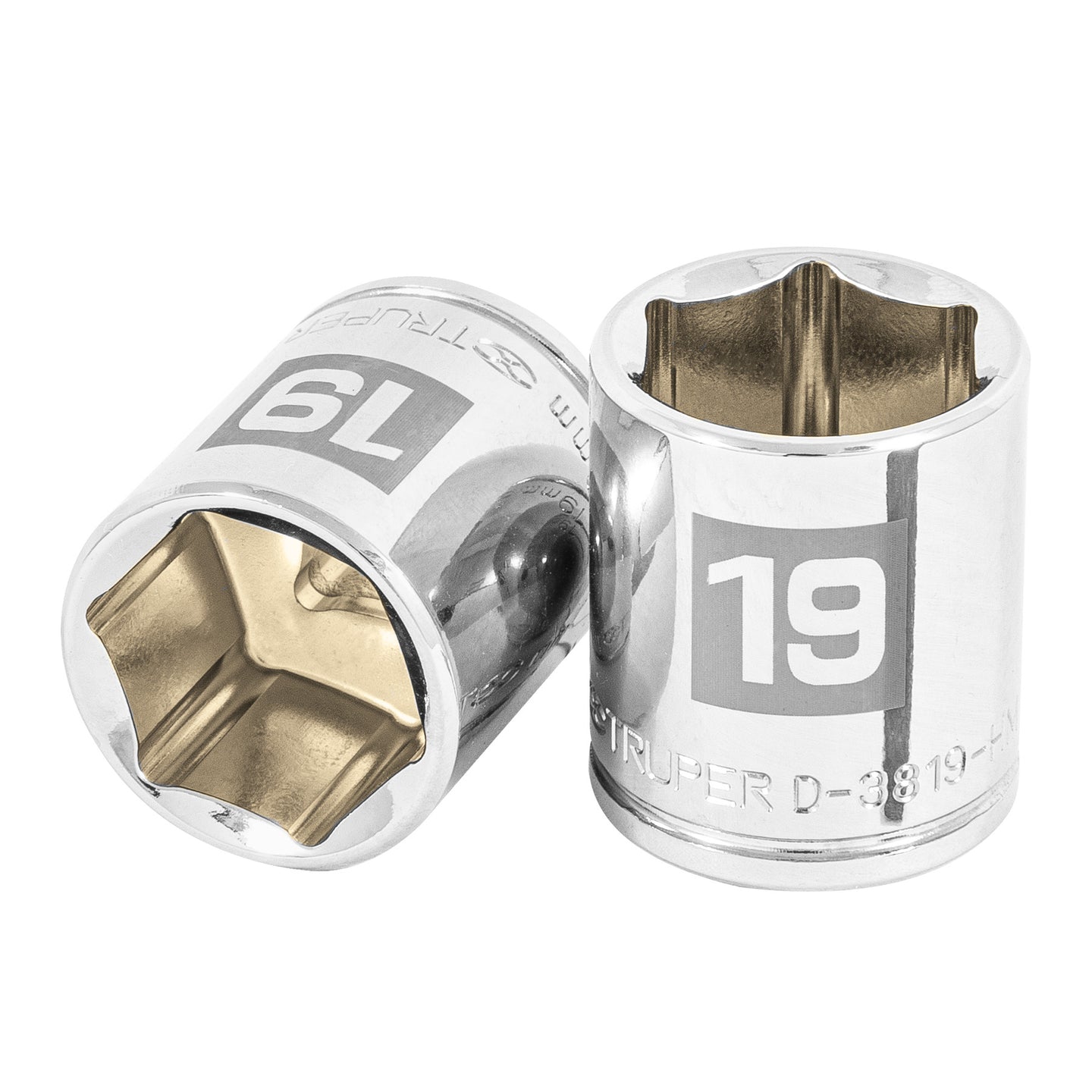 D-3819-HM Dado de 19 mm, 6 puntas, cuadro 3/8", Truper