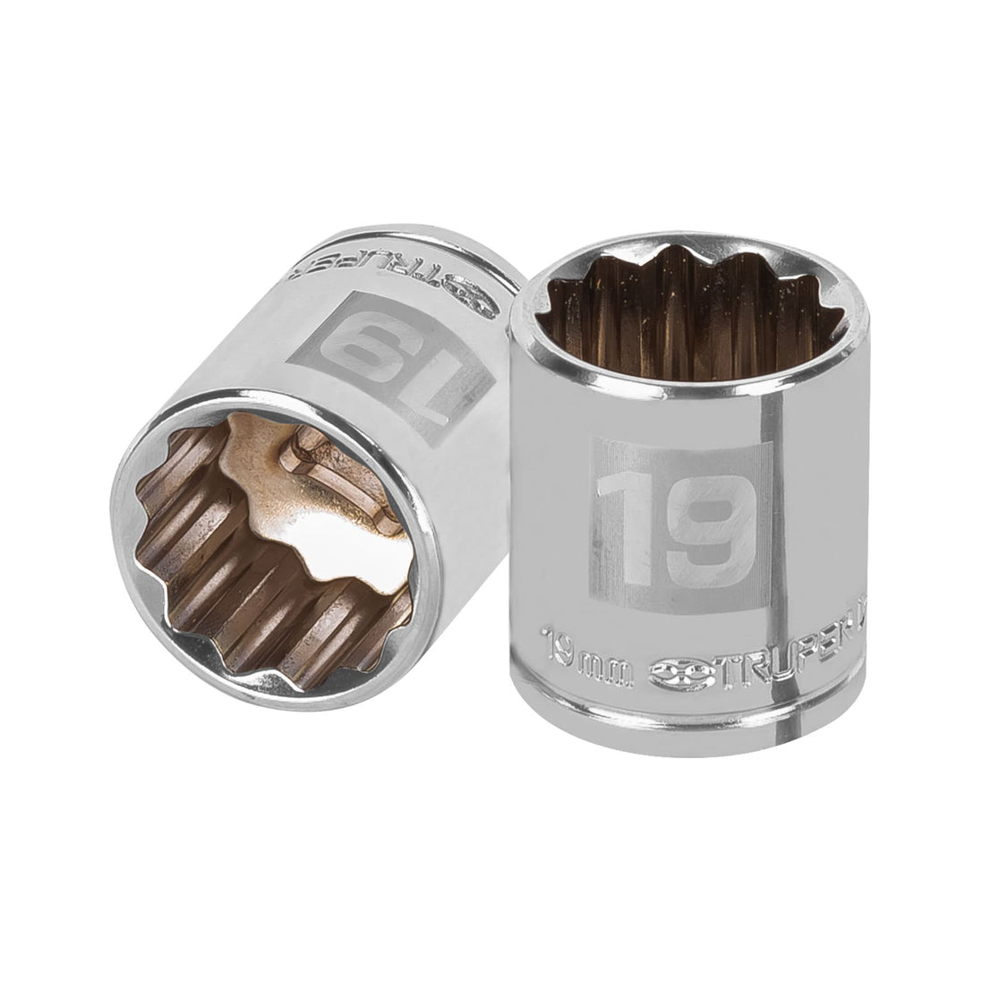 D-3819-M Dado de 19 mm, 12 puntas, cuadro 3/8", Truper