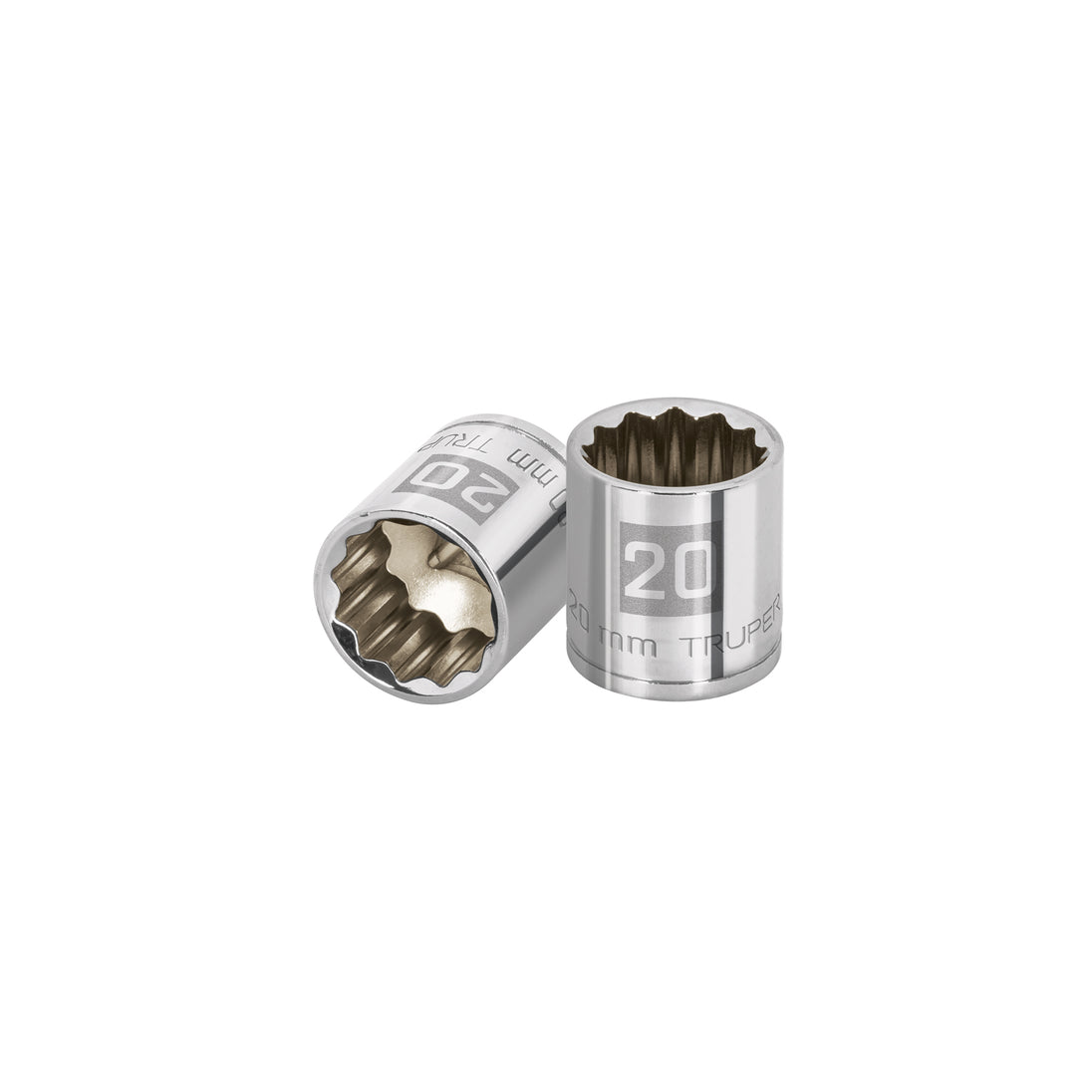 D-3820-M Dado de 20 mm, 12 puntas, cuadro 3/8", Truper