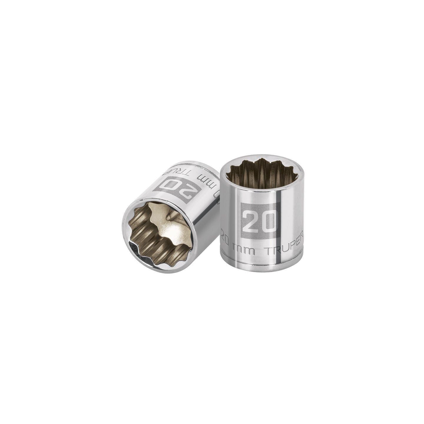 D-3820-M Dado de 20 mm, 12 puntas, cuadro 3/8", Truper