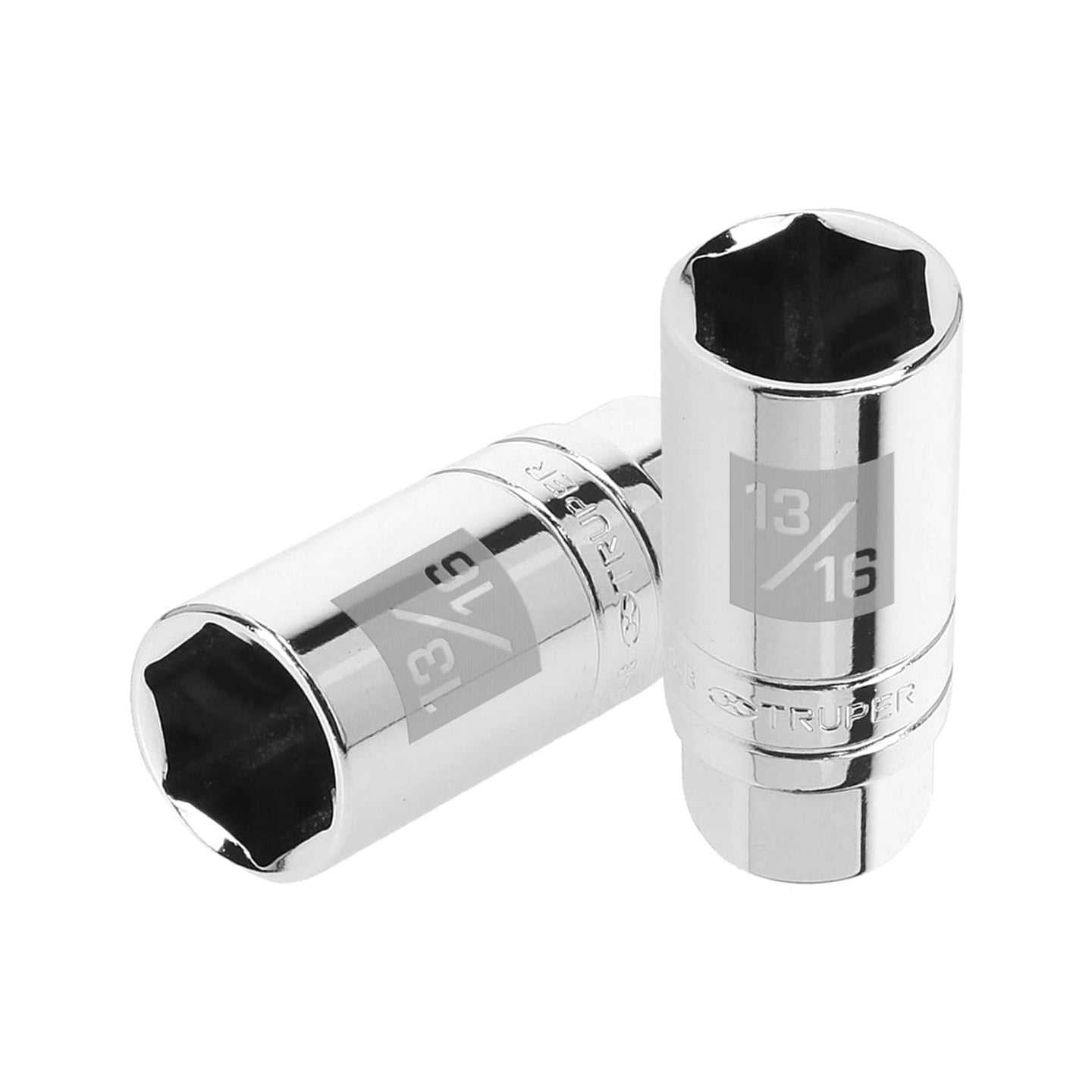 D-3826-B Dado para bujías de 13/16", 6 puntas, cuadro 3/8", Truper