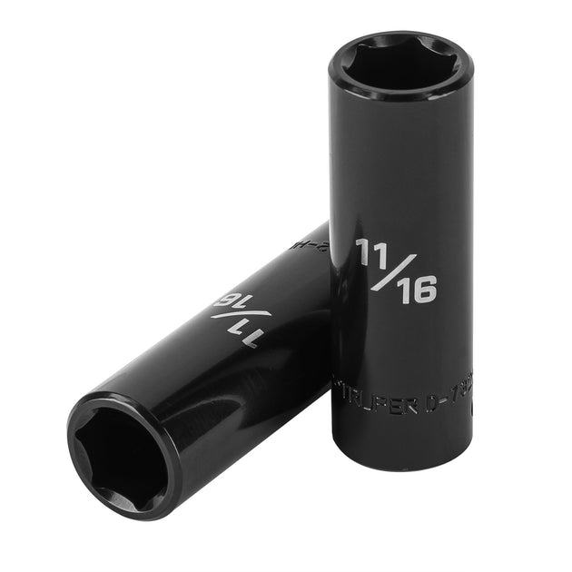 D-7322-HL Dado largo impacto de 11/16", 6 puntas, cuadro 1/2", Truper