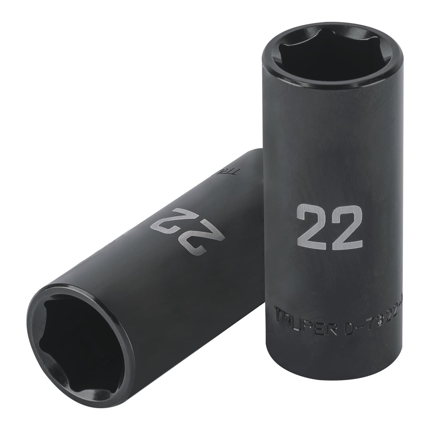 D-7322-ML Dado largo impacto de 22 mm, 6 puntas, cuadro 1/2", Truper
