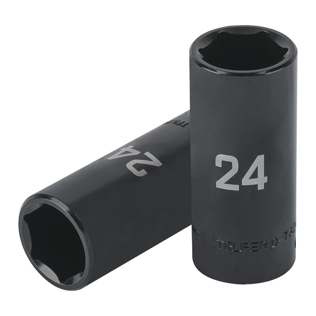 D-7324-ML Dado largo impacto de 24 mm, 6 puntas, cuadro 1/2", Truper