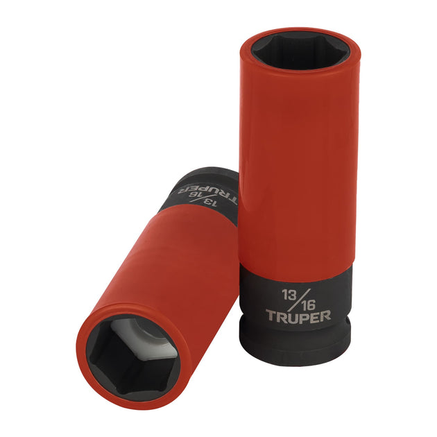 D-7326-HLPD Dado largo impacto prot. plást. 13/16", 6 puntas,cuadro 1/2"