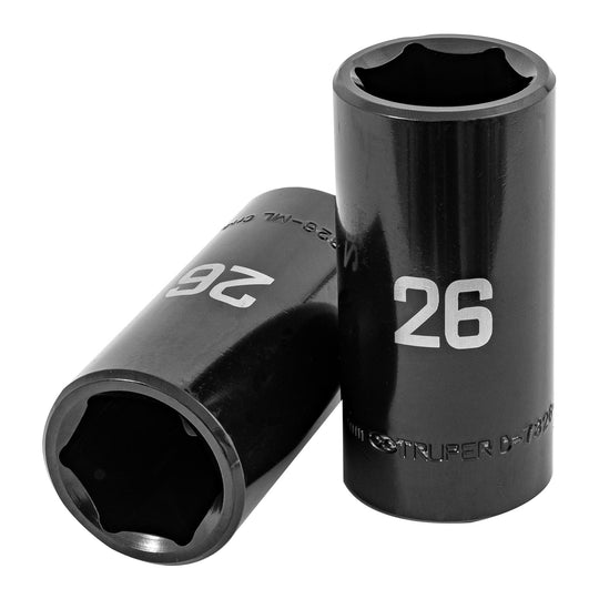 D-7326-ML Dado largo impacto de 26 mm, 6 puntas, cuadro 1/2", Truper