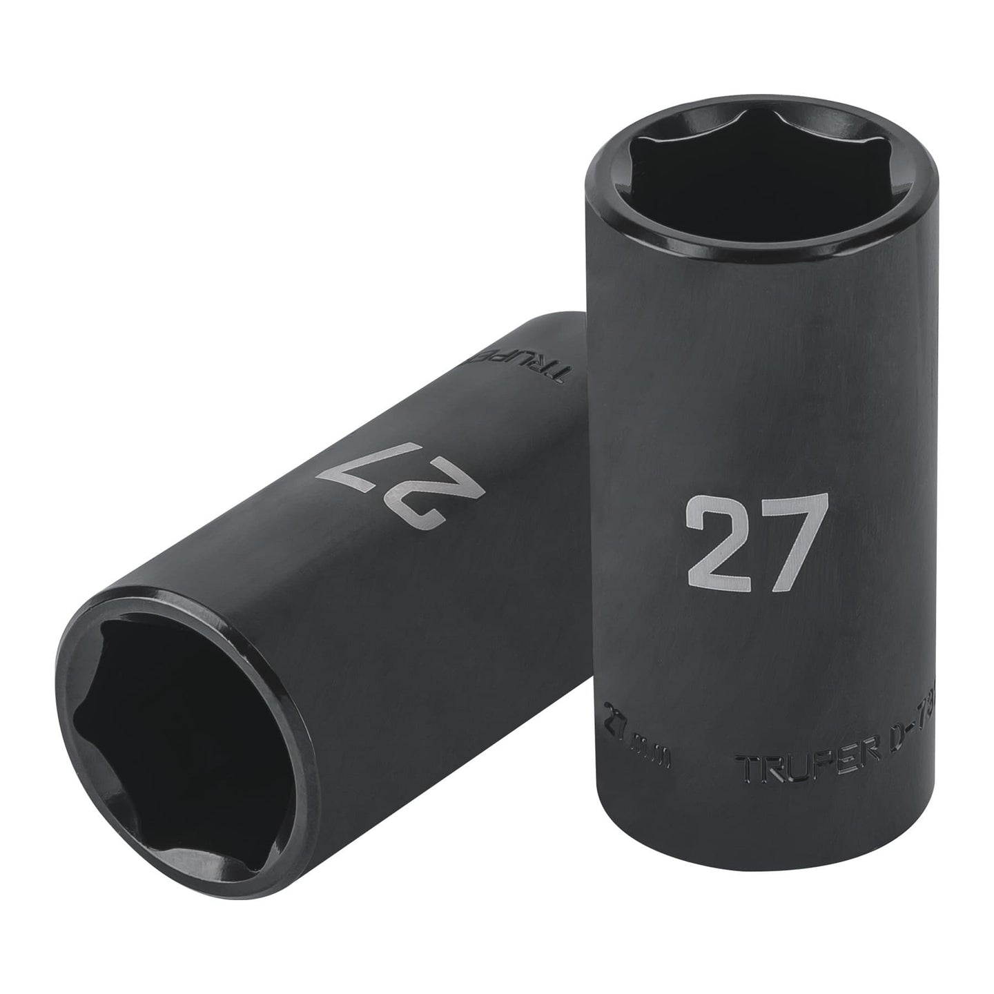 D-7327-ML Dado largo impacto de 27 mm, 6 puntas, cuadro 1/2", Truper