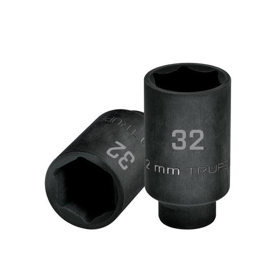 D-7332-ML Dado largo impacto de 32 mm, 6 puntas, cuadro 1/2", Truper