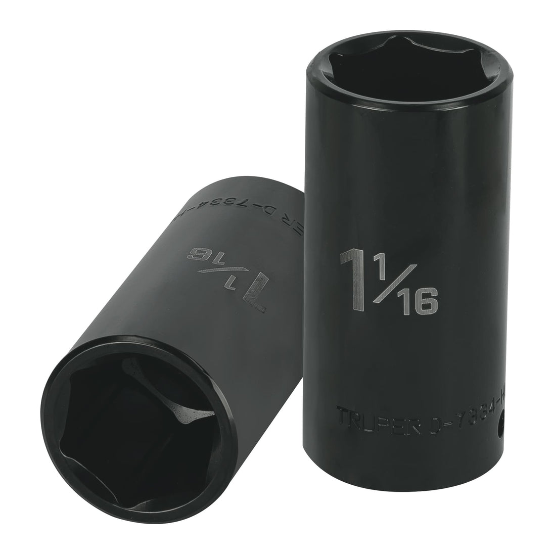 D-7334-HL Dado largo impacto de 1-1/16", 6 puntas, cuadro 1/2",Truper