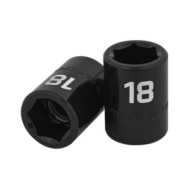 D-7418-M Dado cuadro 1/2" de impacto 6 puntas de 18 mm, Truper