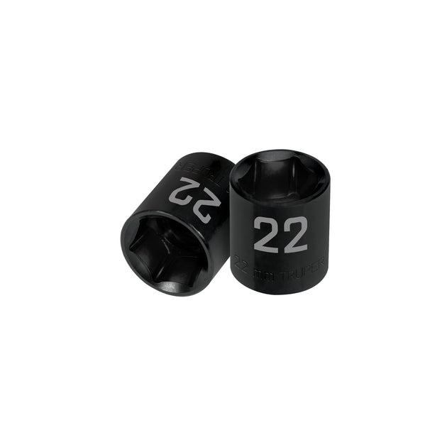 D-7422-M Dado de impacto de 22 mm, 6 puntas, cuadro 1/2", Truper