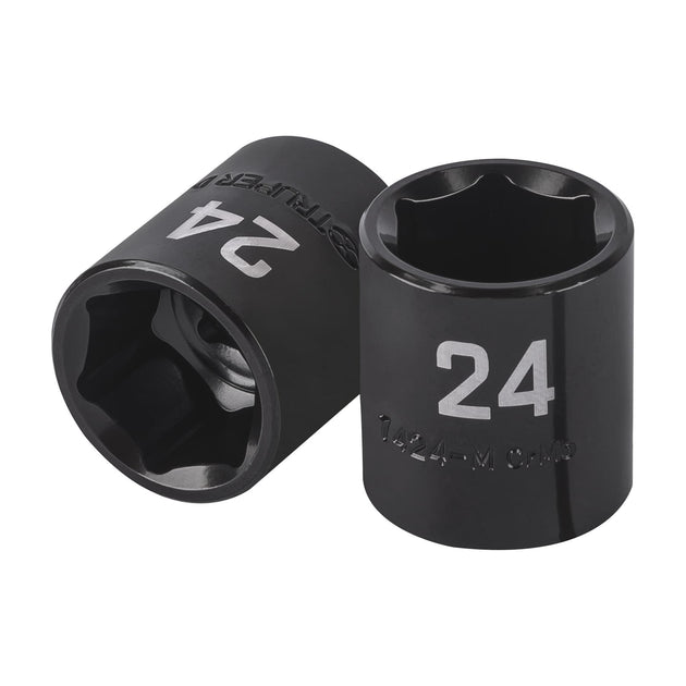D-7424-M Dado de impacto de 24 mm, 6 puntas, cuadro 1/2", Truper
