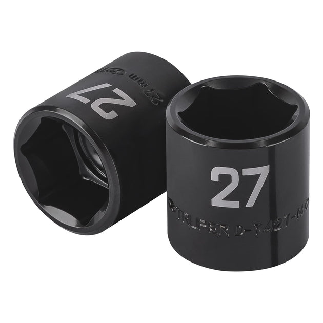 D-7427-M Dado de impacto de 27 mm, 6 puntas, cuadro 1/2", Truper