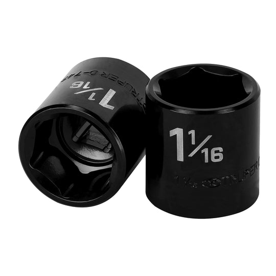 D-7434-H Dado de impacto de 1-1/16", 6 puntas, cuadro 1/2", Truper