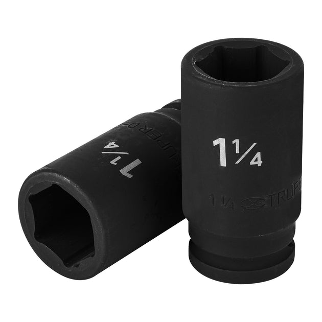D-7520-L Dado largo de impacto de 1-1/4", 6 puntas, cuadro 3/4"