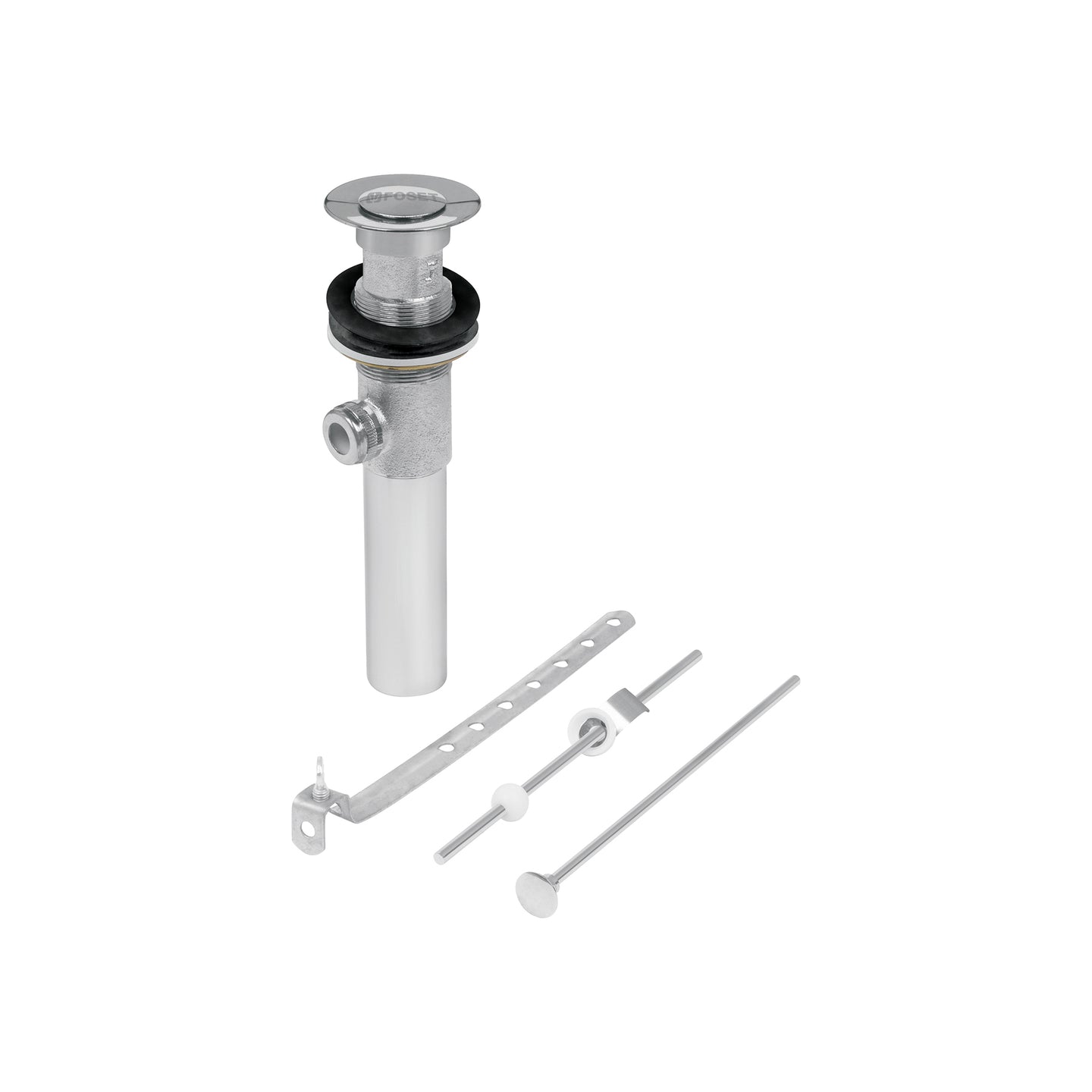 DE-151 Contra para lavabo, con rebosadero,sistema automático, cromo
