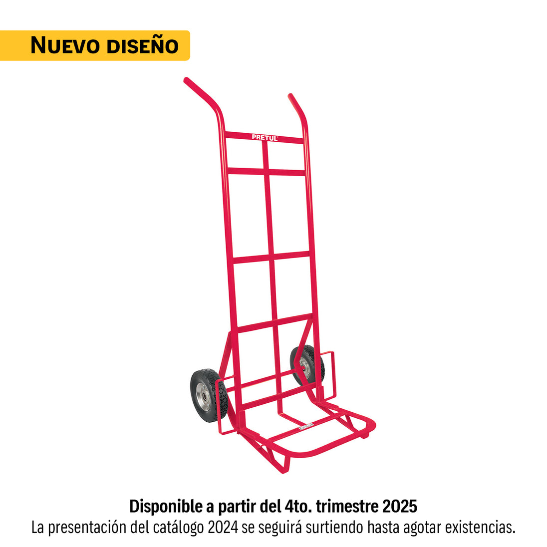 DIA-300 Diablo de carga de 300 kg, ruedas sólidas, doble balero