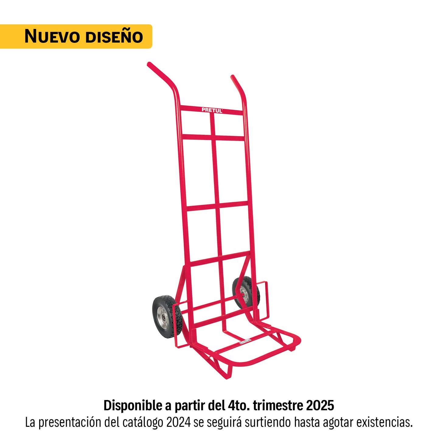 DIA-300 Diablo de carga de 300 kg, ruedas sólidas, doble balero