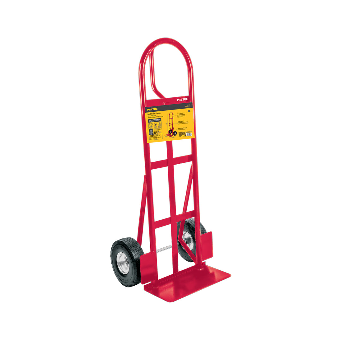 DIA-370DX Diablo de carga de 370 kg, ruedas imponchables PU, asa "D"