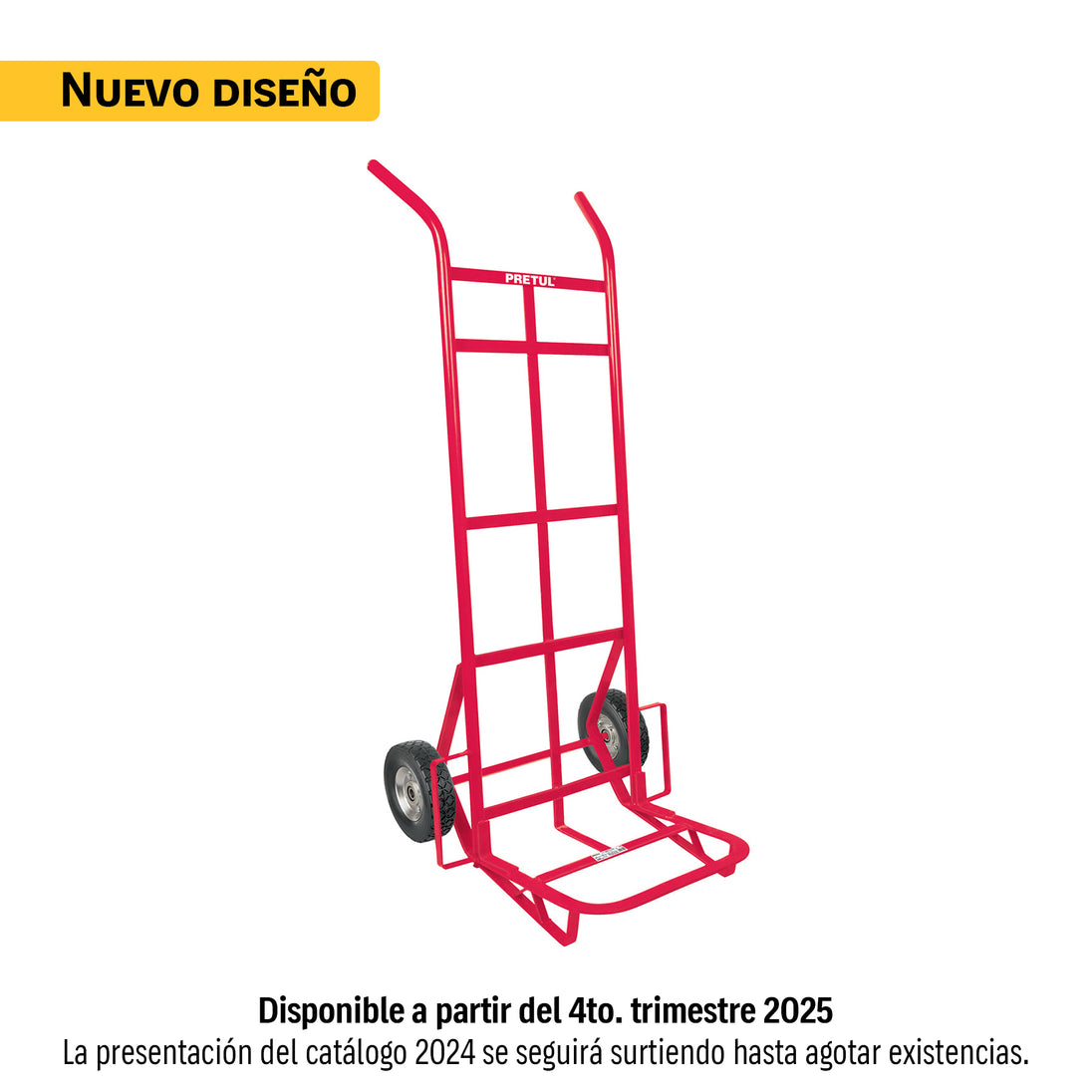 DIA-400 Diablo de carga de 400 kg, ruedas sólidas, doble balero