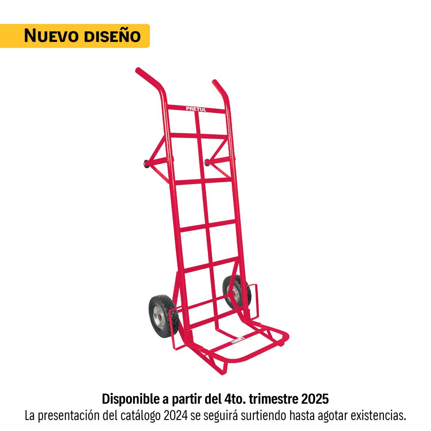 DIA-450 Diablo de carga de 450 kg, ruedas sólidas, doble balero