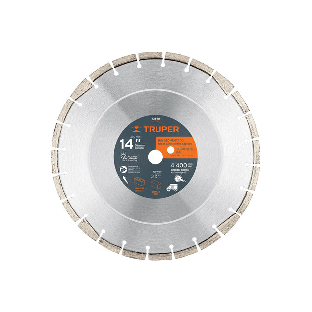 DID-3140C Disco de diamante de 14" x 2.8 mm, corte ladrillo y concreto