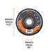 Disco Limpieza Truper DIL-45 4-1/2" 11000 RPM Grano Grueso
