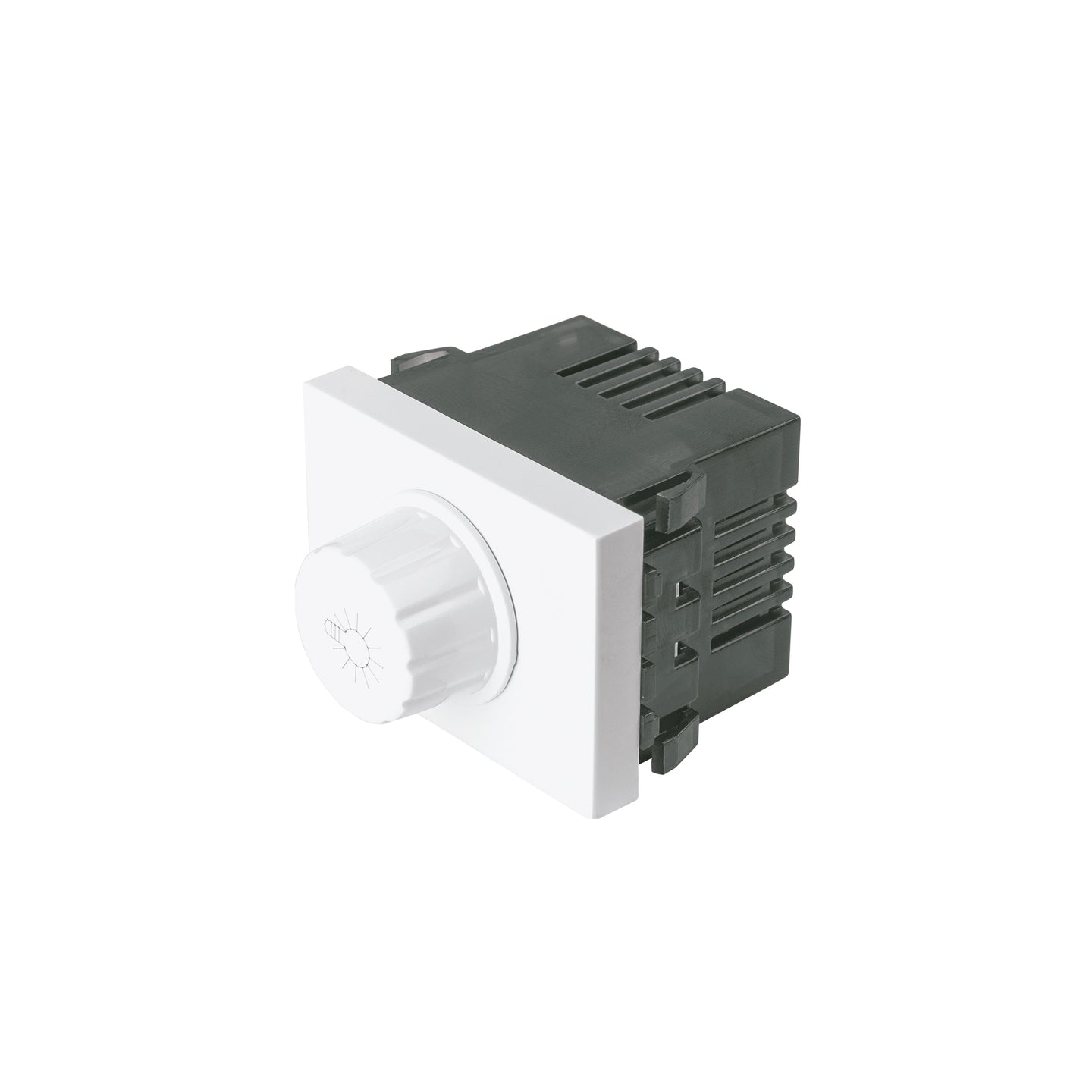 DIM15-EB Dimmer giratorio, 1.5 módulos, línea Española, color blanco