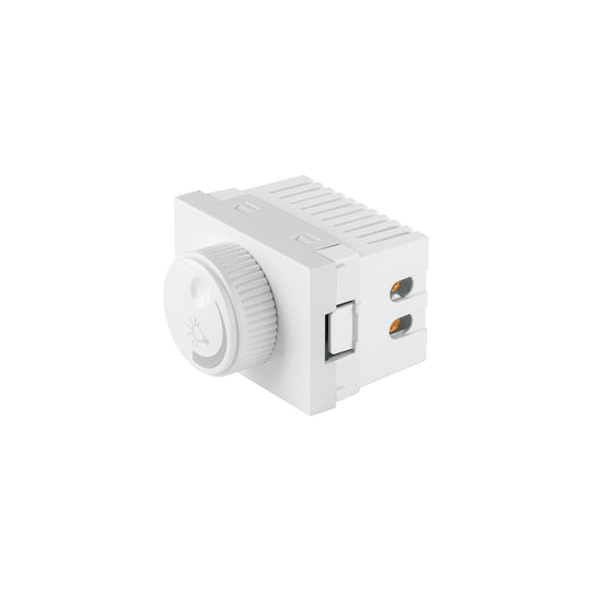 DIM15-LB Dimmer giratorio blanco de 1.5 módulos, línea Lisboa