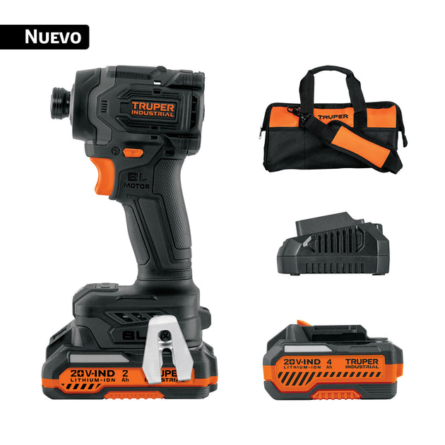 Atornillador de Impacto Truper N20-DES-2 20V Brushless 230 Nm