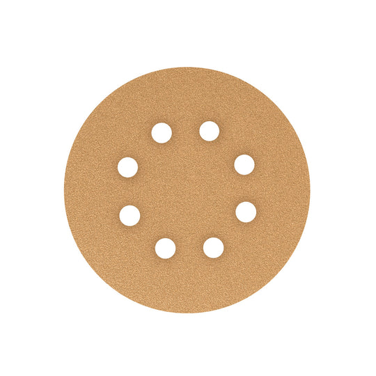 DIRO-510 Paquete con 5 discos de lija 5" grano 100, 8 perforaciones