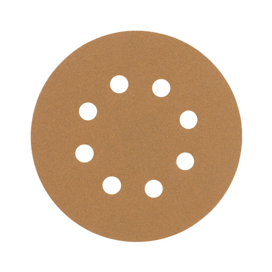 DIRO-512 Paquete con 5 discos de lija 5" grano 120, 8 perforaciones
