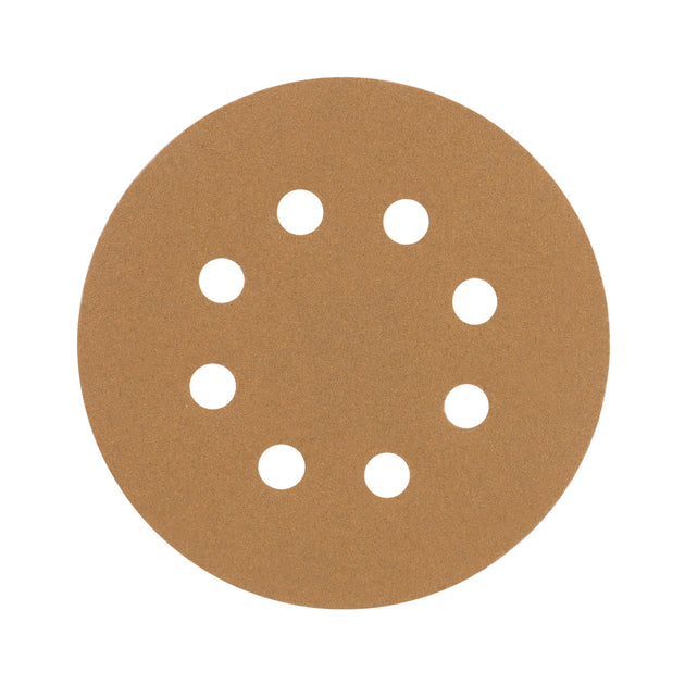 DIRO-512 Paquete con 5 discos de lija 5" grano 120, 8 perforaciones