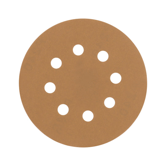 DIRO-518 Paquete con 5 discos de lija 5" grano 180, 8 perforaciones