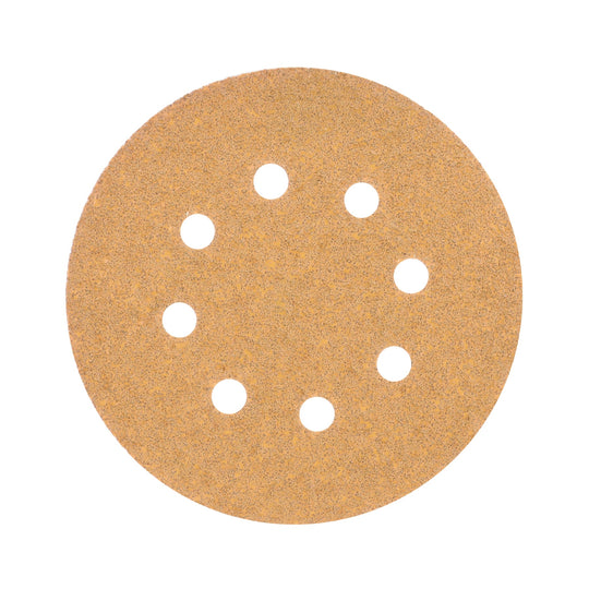 DIRO-54 Paquete con 5 discos de lija 5" grano 40, 8 perforaciones