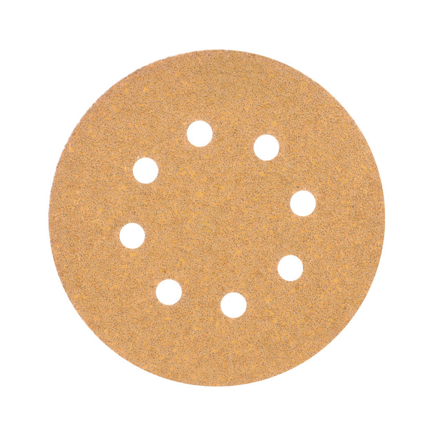 DIRO-54 Paquete con 5 discos de lija 5" grano 40, 8 perforaciones
