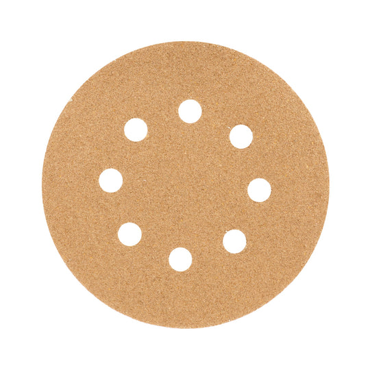 DIRO-56 Paquete con 5 discos de lija 5" grano 60, 8 perforaciones