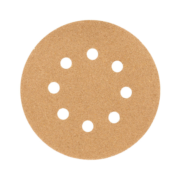 DIRO-56 Paquete con 5 discos de lija 5" grano 60, 8 perforaciones